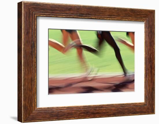 Runners Legs in Motion (Blurred Motion)-Peter Skinner-Framed Photographic Print