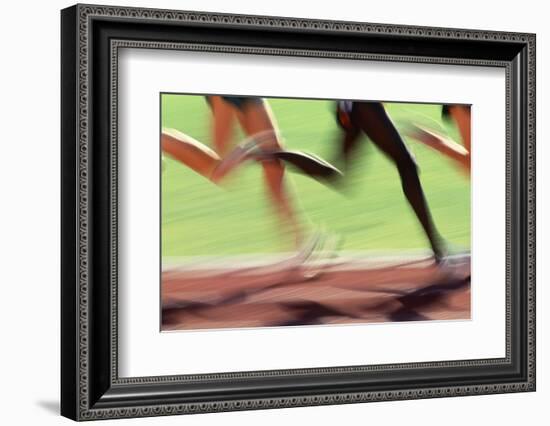 Runners Legs in Motion (Blurred Motion)-Peter Skinner-Framed Photographic Print