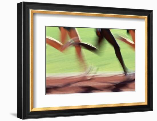 Runners Legs in Motion (Blurred Motion)-Peter Skinner-Framed Photographic Print