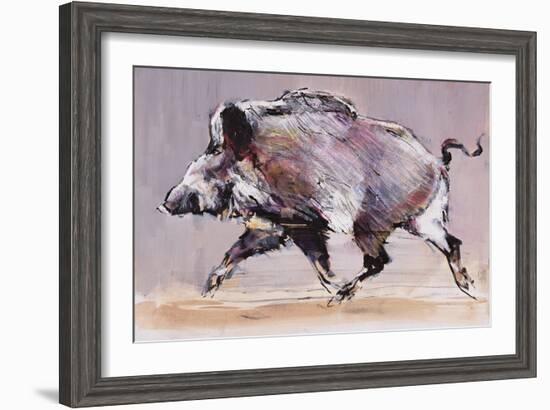 Running Boar, 1999-Mark Adlington-Framed Giclee Print