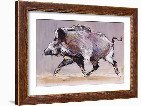 Running Boar, 1999-Mark Adlington-Framed Giclee Print