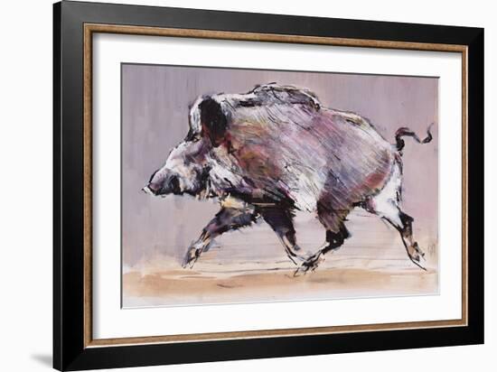 Running Boar, 1999-Mark Adlington-Framed Giclee Print