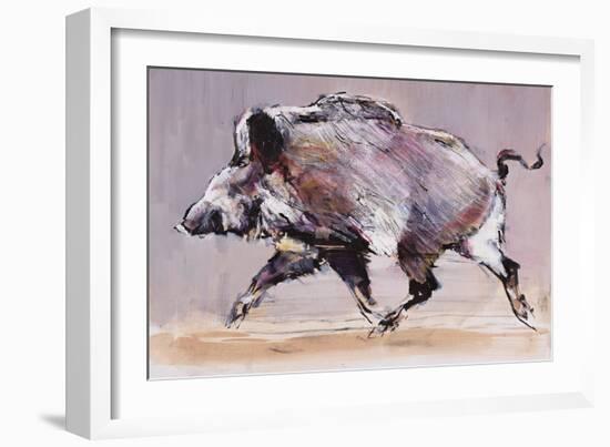 Running Boar, 1999-Mark Adlington-Framed Giclee Print