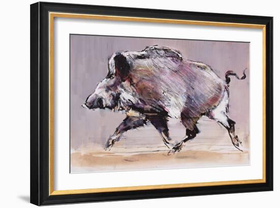 Running Boar, 1999-Mark Adlington-Framed Giclee Print