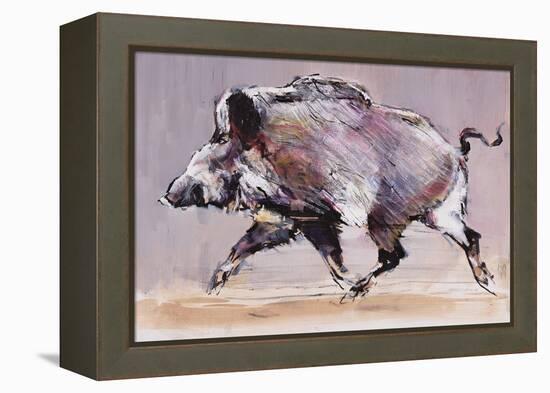 Running Boar, 1999-Mark Adlington-Framed Premier Image Canvas