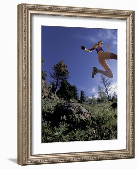 Running, Boulder, Colorado, USA-Lee Kopfler-Framed Photographic Print