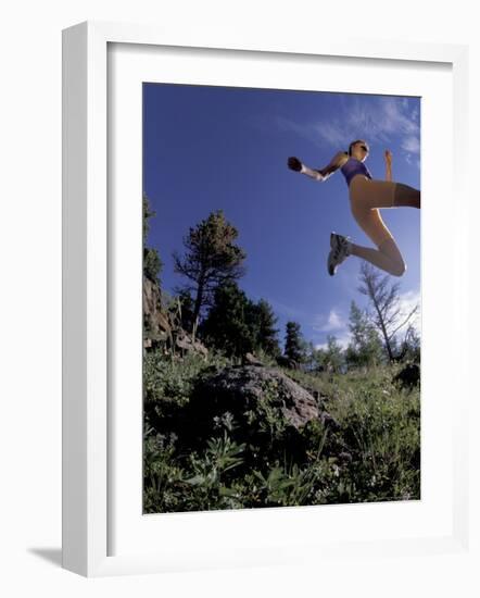 Running, Boulder, Colorado, USA-Lee Kopfler-Framed Photographic Print