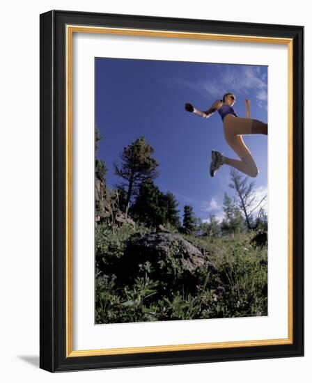 Running, Boulder, Colorado, USA-Lee Kopfler-Framed Photographic Print