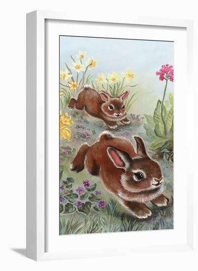 Running Bunnies-Judy Mastrangelo-Framed Giclee Print