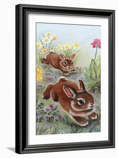 Running Bunnies-Judy Mastrangelo-Framed Giclee Print