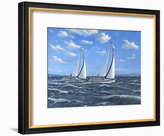 Running Close Hauled-Richard Harpum-Framed Art Print