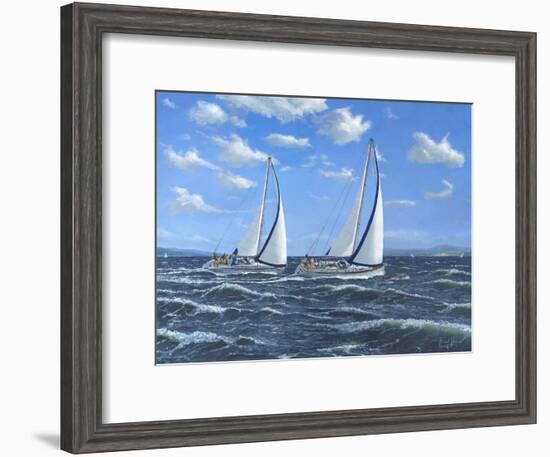 Running Close Hauled-Richard Harpum-Framed Art Print