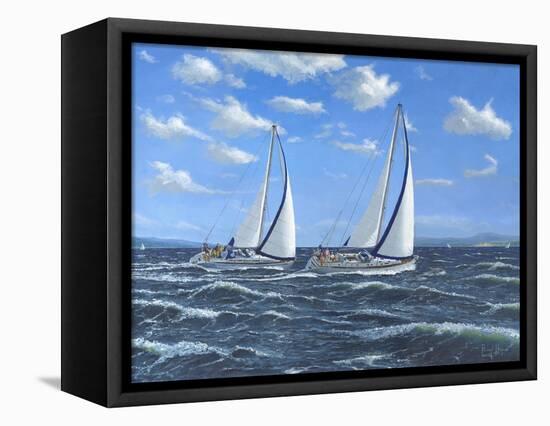 Running Close Hauled-Richard Harpum-Framed Stretched Canvas