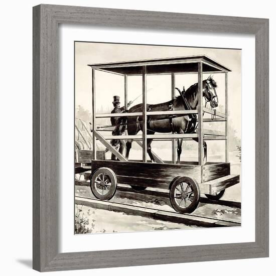 Running Down the Tracks-null-Framed Giclee Print