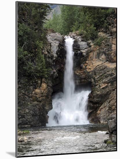 Running Eagle Falls, Glacier National Park, Montana, USA-Michel Hersen-Mounted Photographic Print