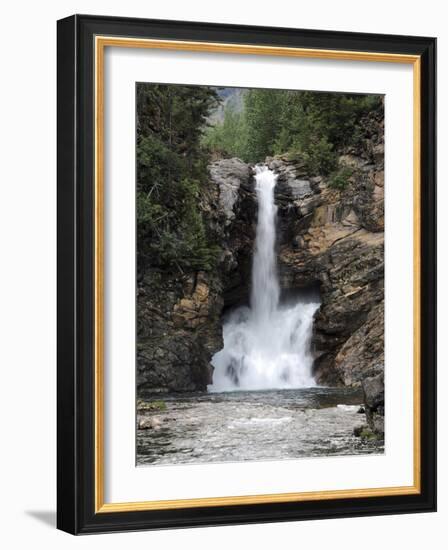 Running Eagle Falls, Glacier National Park, Montana, USA-Michel Hersen-Framed Photographic Print