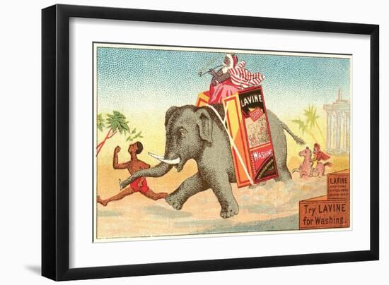 Running Elephant-null-Framed Art Print