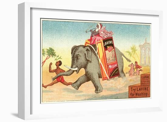 Running Elephant-null-Framed Art Print