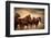 Running Horses, Blur and Flying Manes-Sheila Haddad-Framed Photographic Print