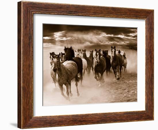 Running Horses-Monte Nagler-Framed Photo