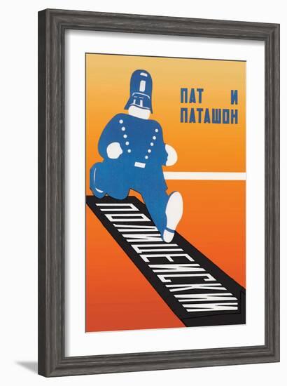 Running Policeman-Stenberg Brothers-Framed Art Print