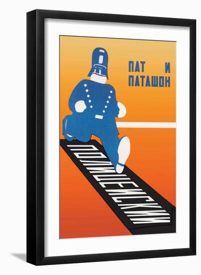 Running Policeman-Stenberg Brothers-Framed Art Print