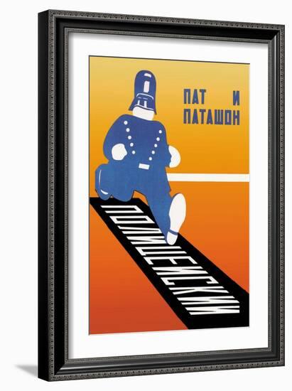 Running Policeman-Stenberg Brothers-Framed Art Print