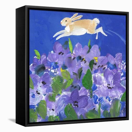 Running Rabbit-sylvia pimental-Framed Stretched Canvas