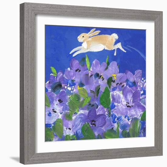 Running Rabbit-sylvia pimental-Framed Art Print