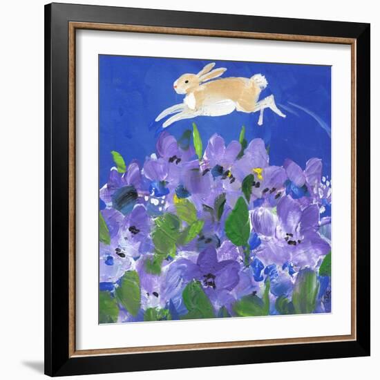 Running Rabbit-sylvia pimental-Framed Art Print