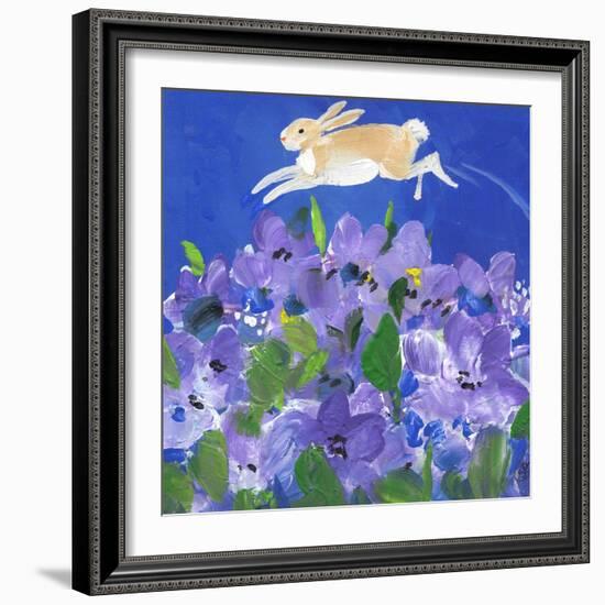 Running Rabbit-sylvia pimental-Framed Art Print