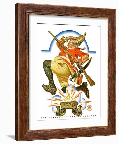 "Running Redcoat,"June 28, 1930-Joseph Christian Leyendecker-Framed Giclee Print