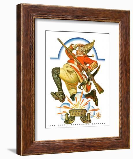 "Running Redcoat,"June 28, 1930-Joseph Christian Leyendecker-Framed Giclee Print