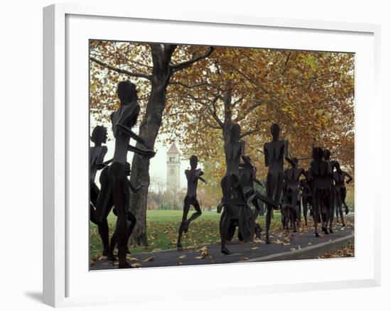 Running Sculptures Commemorating the Lilac Bloomsday Run, Spokane, Washington, USA-Jamie & Judy Wild-Framed Photographic Print