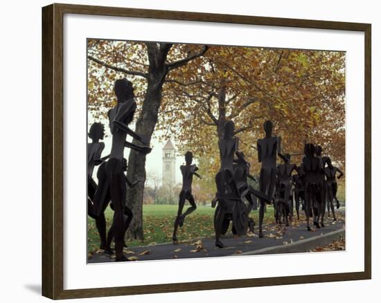 Running Sculptures Commemorating the Lilac Bloomsday Run, Spokane, Washington, USA-Jamie & Judy Wild-Framed Photographic Print