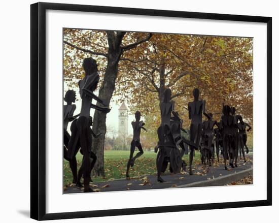 Running Sculptures Commemorating the Lilac Bloomsday Run, Spokane, Washington, USA-Jamie & Judy Wild-Framed Photographic Print