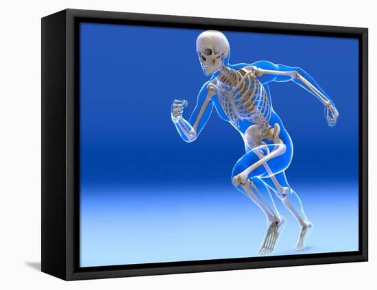 Running Skeleton In Body, Artwork-Roger Harris-Framed Premier Image Canvas
