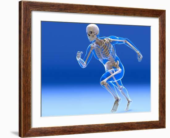 Running Skeleton In Body, Artwork-Roger Harris-Framed Photographic Print