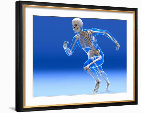 Running Skeleton In Body, Artwork-Roger Harris-Framed Photographic Print