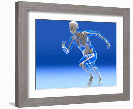 Running Skeleton In Body, Artwork-Roger Harris-Framed Photographic Print