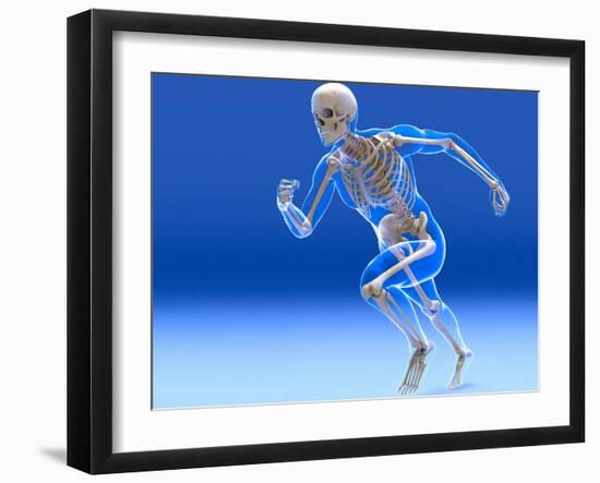 Running Skeleton In Body, Artwork-Roger Harris-Framed Photographic Print