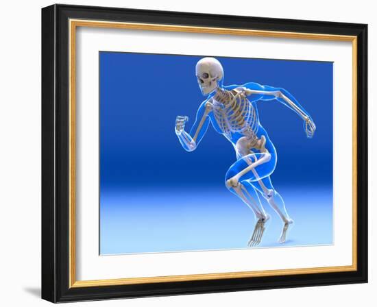 Running Skeleton In Body, Artwork-Roger Harris-Framed Photographic Print