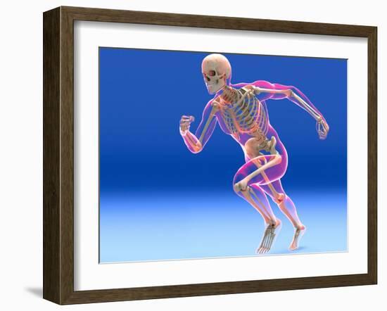 Running Skeleton In Body, Artwork-Roger Harris-Framed Photographic Print