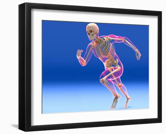 Running Skeleton In Body, Artwork-Roger Harris-Framed Photographic Print