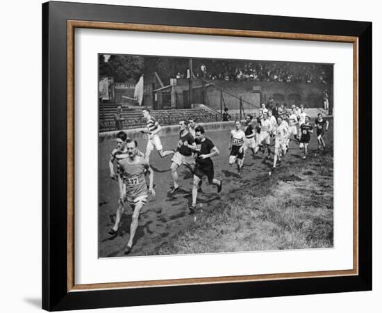 Running the Half Mile at the Civil Service Sports Day, Stamford Bridge, London, 1926-1927-null-Framed Giclee Print