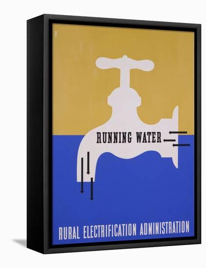 Running Water: Rural Electrification Administration-Lester Beall-Framed Premier Image Canvas