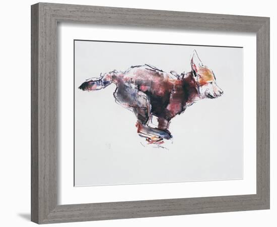 Running Wolf Pup-Mark Adlington-Framed Giclee Print