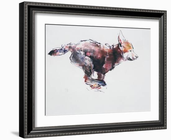 Running Wolf Pup-Mark Adlington-Framed Giclee Print