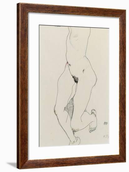 Running Woman, 1913-Egon Schiele-Framed Giclee Print