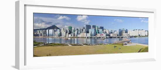 Runway Park on Old Kai Tak Airport and Skyscrapers of Kwun Tong, Kai Tak, Kowloon, Hong Kong-Ian Trower-Framed Photographic Print